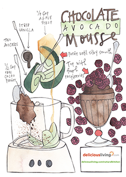 Chocolate Avocado Mousse Info-Graphic